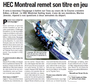 article cote brest Grand Surprise Noé HEC Montréal Avril 2013